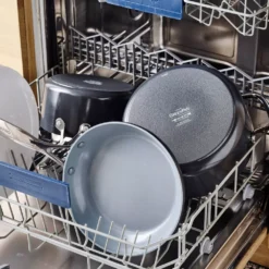 GreenPan Valencia Pro 11pc Ceramic Set with 3 Bonus Protectors Black