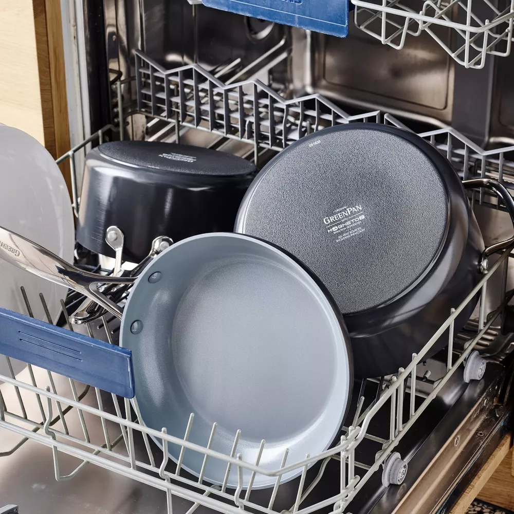 GreenPan Valencia Pro 11pc Ceramic Set with 3 Bonus Protectors Black