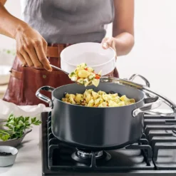 GreenPan Valencia Pro 5qt Ceramic Casserole with Lid Black