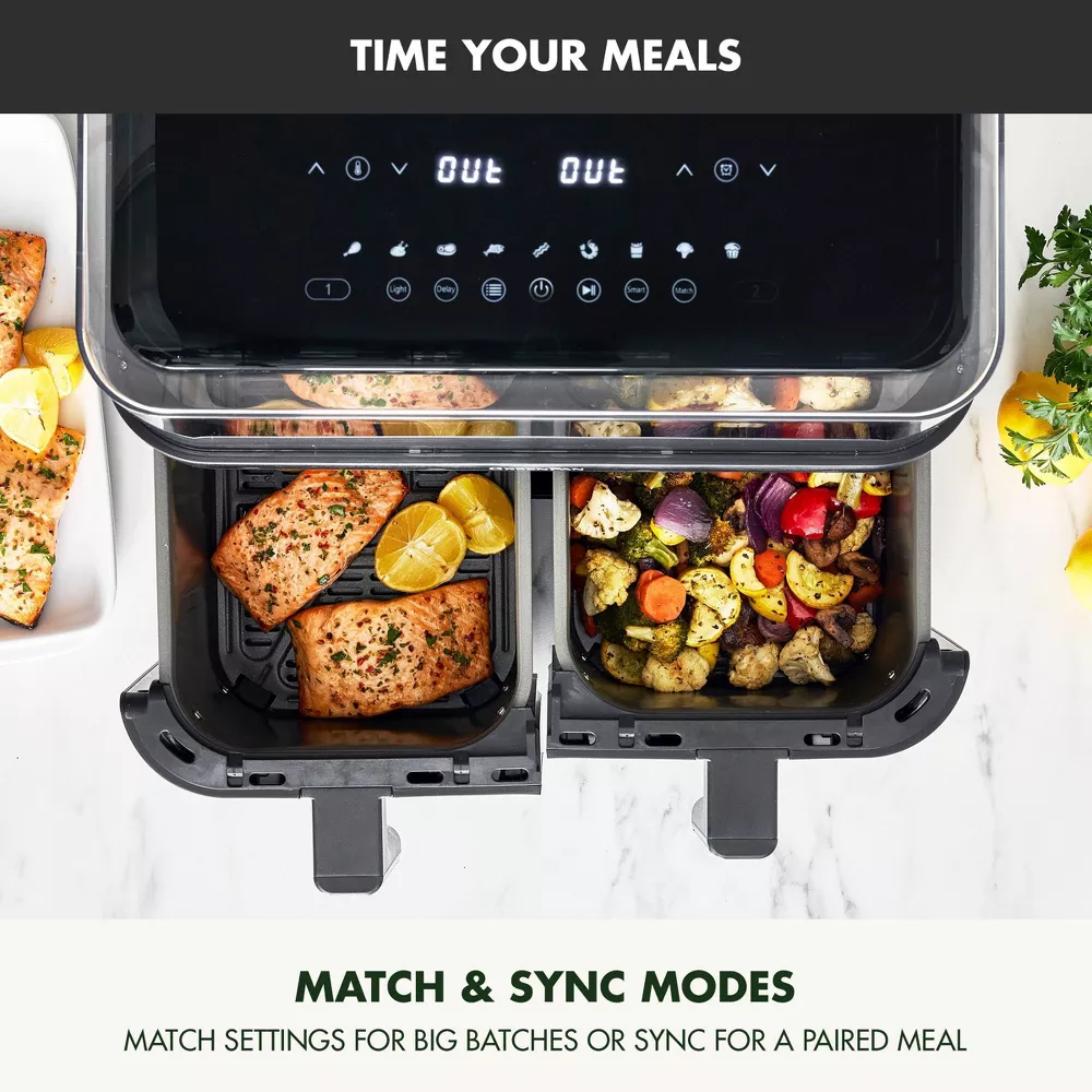 GreenPan Bistro 10qt 360 Clear View Double Air Fryer