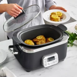 GreenPan Elite 6qt Slow Cooker, Graphite