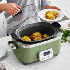 GreenPan Elite 6qt Slow Cooker, Sage Green