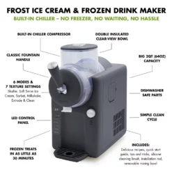 GreenPan Frost Ice Cream and Frozen Drink Maker, Licorice