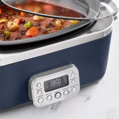 GreenPan Elite 6qt Slow Cooker, Oxford Blue