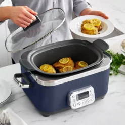 GreenPan Elite 6qt Slow Cooker, Oxford Blue