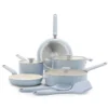 GreenPan Rio Advanced 10pc Cookware Set, Stardew Blue