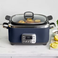 GreenPan Elite 6qt Slow Cooker, Oxford Blue