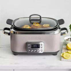 GreenPan Elite 6qt Slow Cooker, Cloud Gray