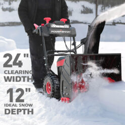 PowerSmart 80V 24'' Two Stage Self-propelled Cordless Snow Blower HB2805