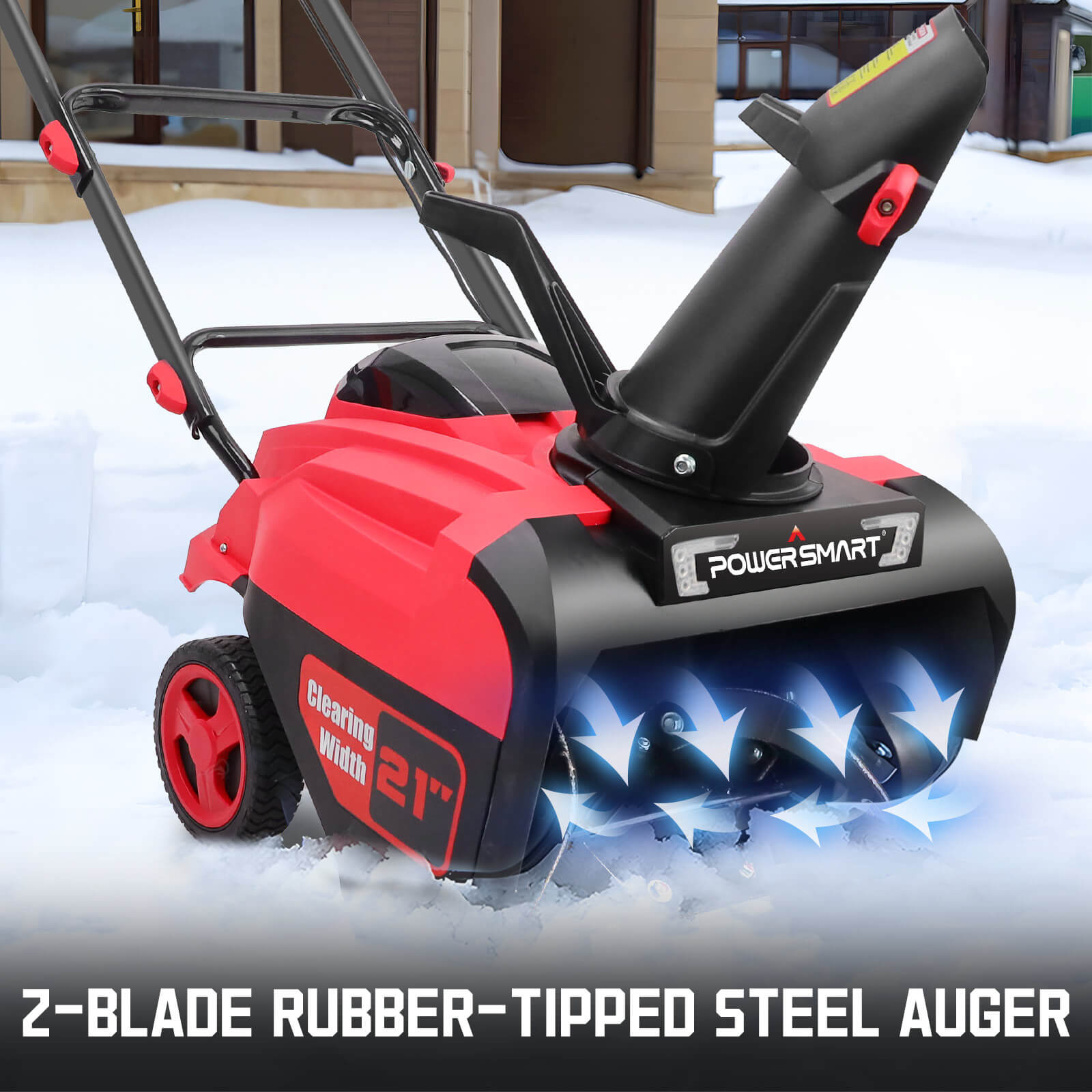 PowerSmart 80-volt 21-in Single-stage Push Battery Snow Blower 6 Ah (Charger Included)