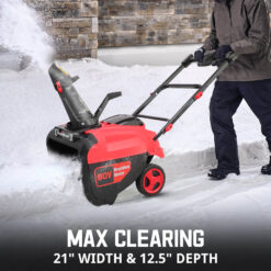PowerSmart 80-volt 21-in Single-stage Push Battery Snow Blower 6 Ah (Charger Included)