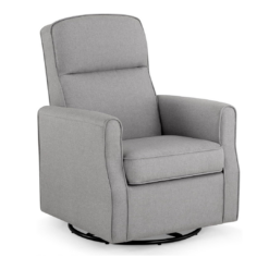 Delta Children Blair Slim Nursery Glider Swivel Rocker Chair, French Gray