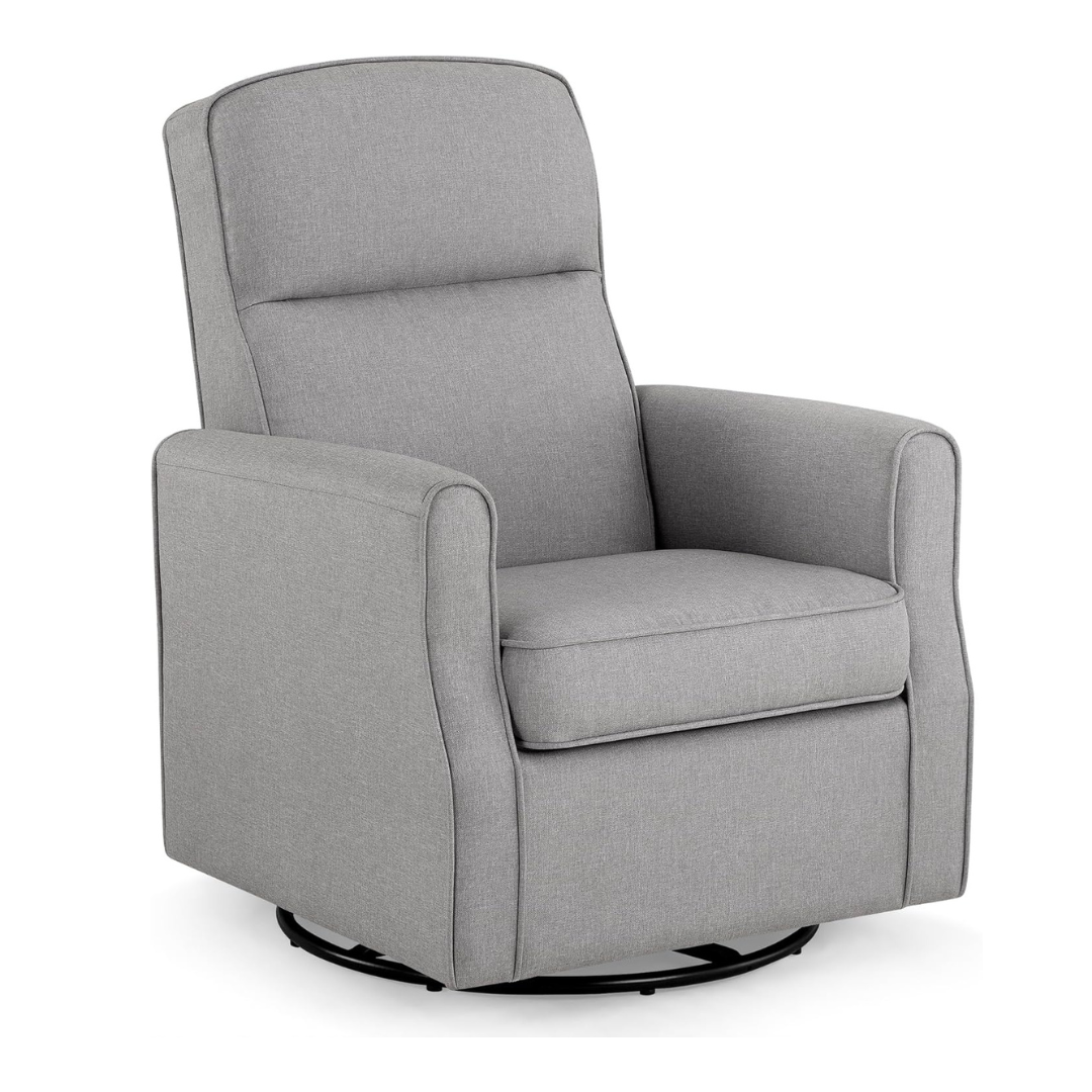 Delta Children Blair Slim Nursery Glider Swivel Rocker Chair, French Gray