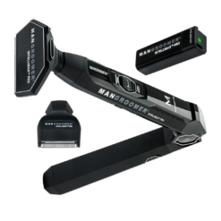 MANGROOMER - INTELLIMAX PRO - New Back Shaver with 2 Shock Absorber Flex Heads, Power Hinge, Extreme Reach Handle and Advanced 2.7" Extra-Wide Blade Design (Version 3.0)