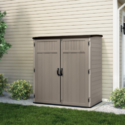 Suncast 6-ft x 4-ft Vertical Brown Lean-to Resin Storage Shed