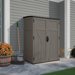 Suncast 4-ft x 3-ft Vertical Gray Lean-to Resin Storage Shed