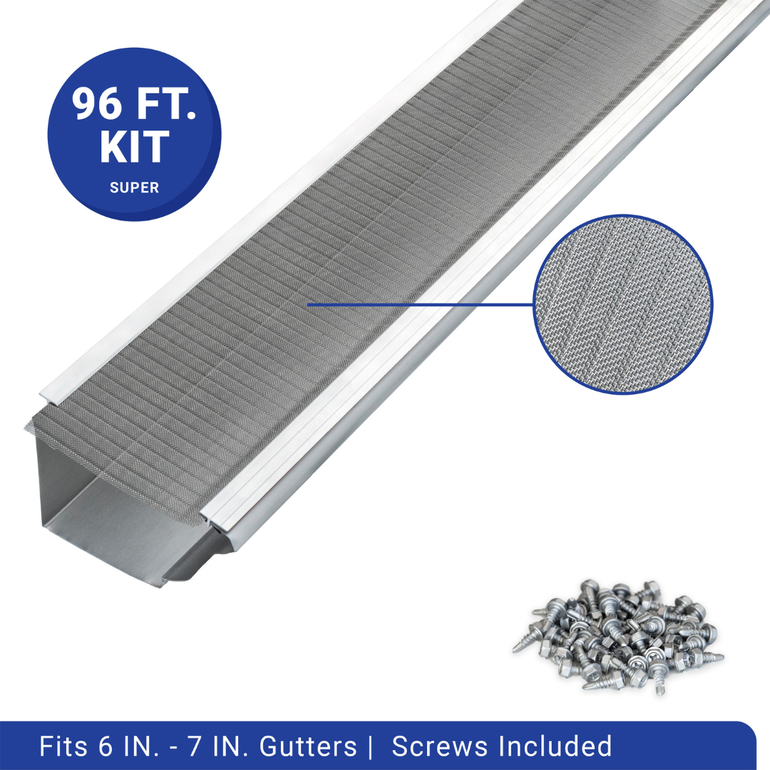 Atlas Gutter Guard 96 FT. Silver Stainless steel 7-in x 48-in ) Gutter guard 24 -Pack