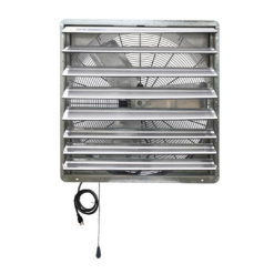 iLIVING Variable Speed Shutter Exhaust Fan 30-in Indoor Silver Wall Mounted Fan