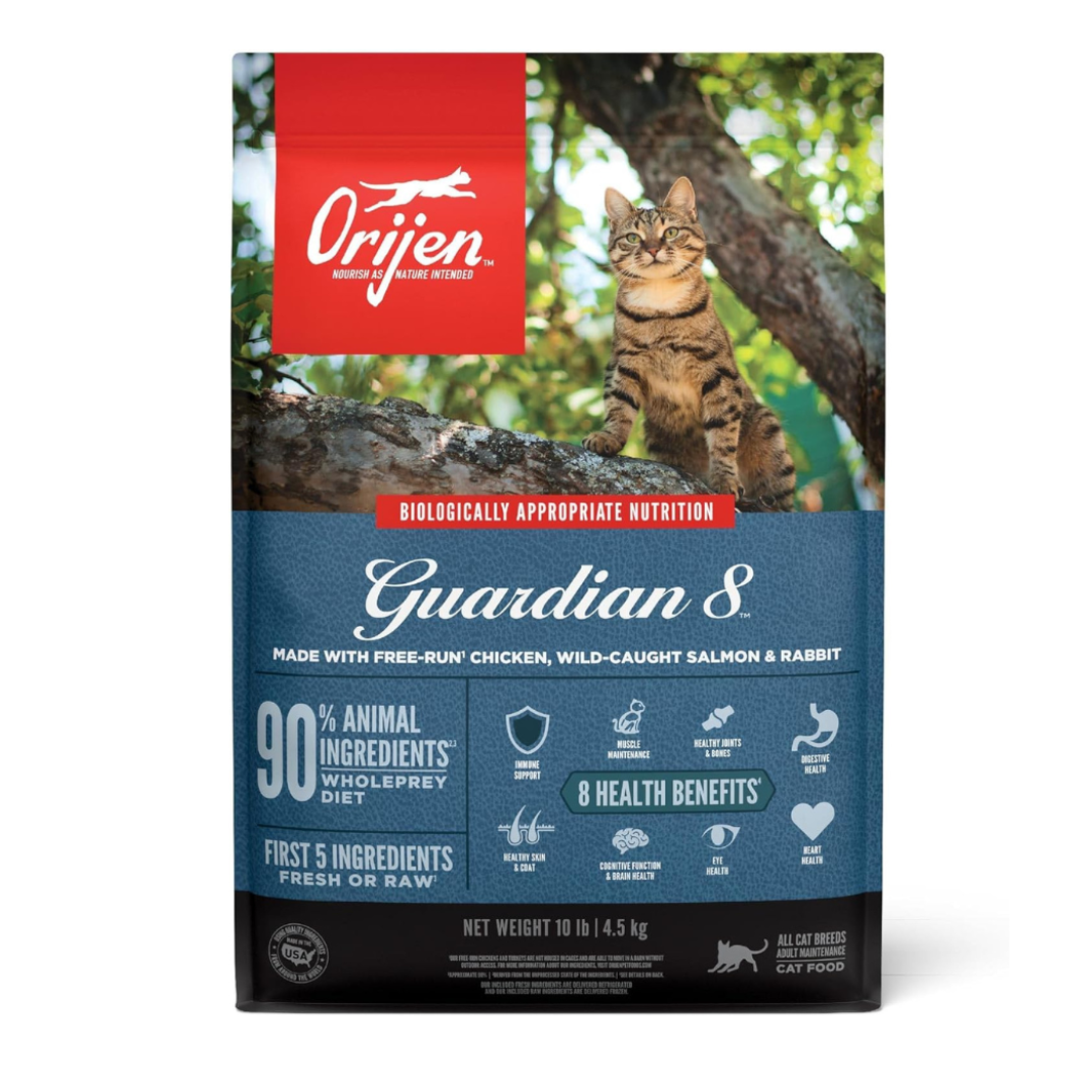 ORIJEN Guardian 8 Grain Free High Protein Premium Dry Cat Food 10lb Bag