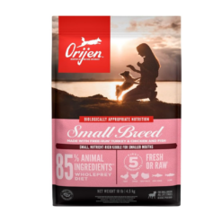ORIJEN Grain Free High Protein Dry Dog Food Small Breed Recipe 10lb Bag