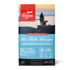 ORIJEN Grain Free Poultry Free High Protein Dry Dog Food Six Fish Recipe 23.5lb Bag