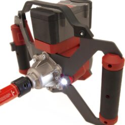 Eskimo E40 Electric Ice Fishing Auger, Full Power 40v Lithium-ion Battery, Lightweight Powerhead, Turbo Cutting System, Multi-Edge Blades, Red
