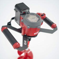 Eskimo E40 Electric Ice Fishing Auger, Full Power 40v Lithium-ion Battery, Lightweight Powerhead, Turbo Cutting System, Multi-Edge Blades, Red