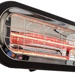 Dr Infrared Heater DR-222 Outdoor Patio Wall Mount Ceiling Carbon Infrared Heater, 1500W, Black