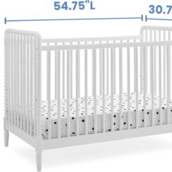 Delta Children Saint 4-in-1 Convertible Crib - Greenguard Gold Certified, Bianca White