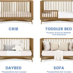 Delta Children Dylan 4-in-1 Convertible Crib, Acorn