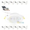 NUWATT Ultra Slim Gimbal Adjustable Lens White 6-in 1050 -Lumens Switchable Round Dimmable LED Canless Damp rated Recessed Downlight 12 -Pack