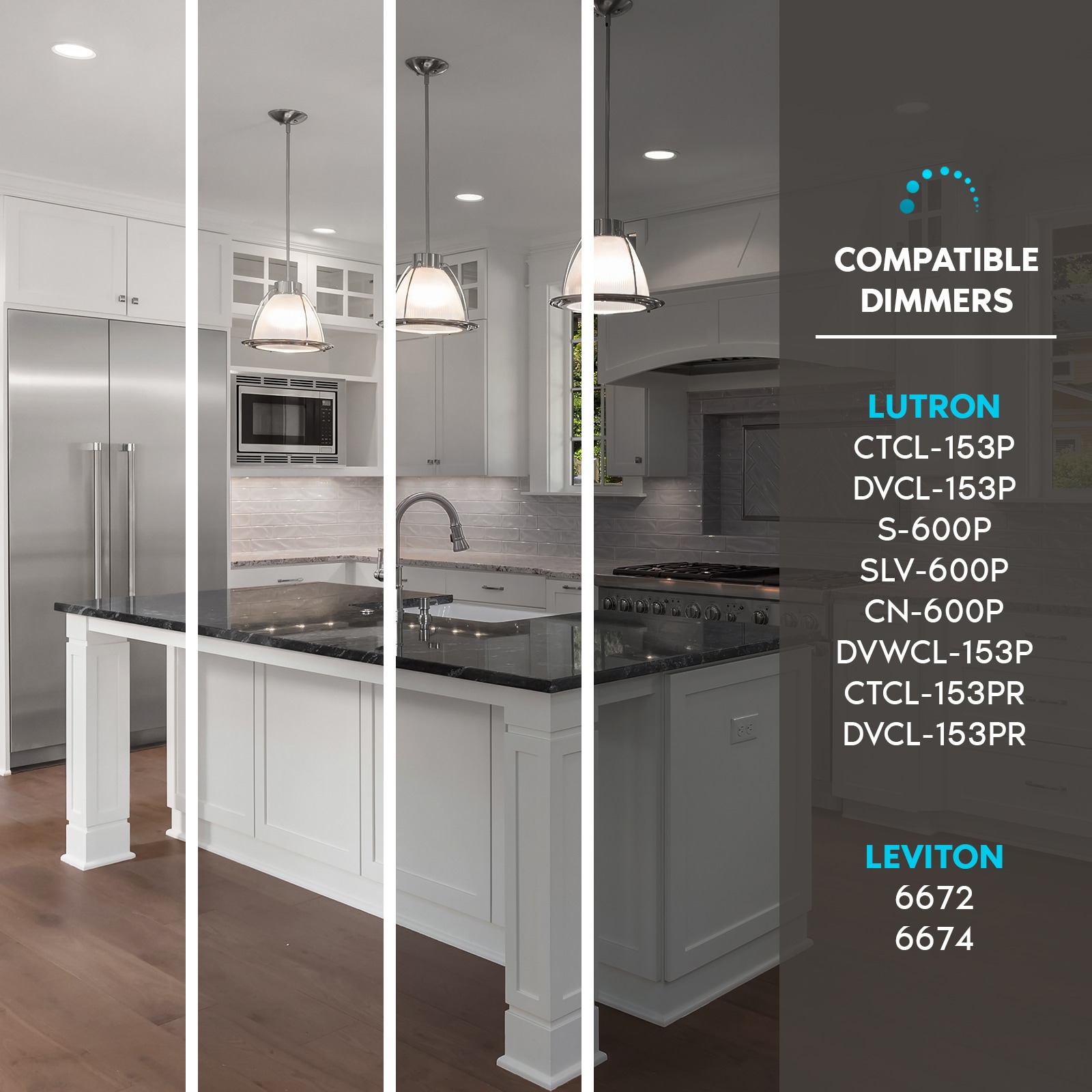 Luxrite White 6-in 1150 -Lumens Switchable white Round Dimmable LED Canless Damp rated Recessed Downlight 12 -Pack
