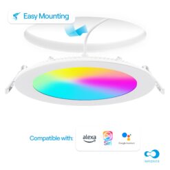 Infibrite Elite Smart Compatible White 6-in 1100 -Lumens Color-enhancing Round LED Canless Wet rated Recessed Downlight 12 -Pack