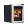 NewAir 18.50-in x 13.60-in x 19.30-in Stainless Steel Freestanding Table humidor with Digital Hygrometer (Holds 250 Cigars)