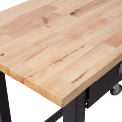 Siavonce N/O 48-in L x 38-in H 2 -Drawers Black Wood Work Bench