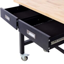 Siavonce N/O 48-in L x 38-in H 2 -Drawers Black Wood Work Bench