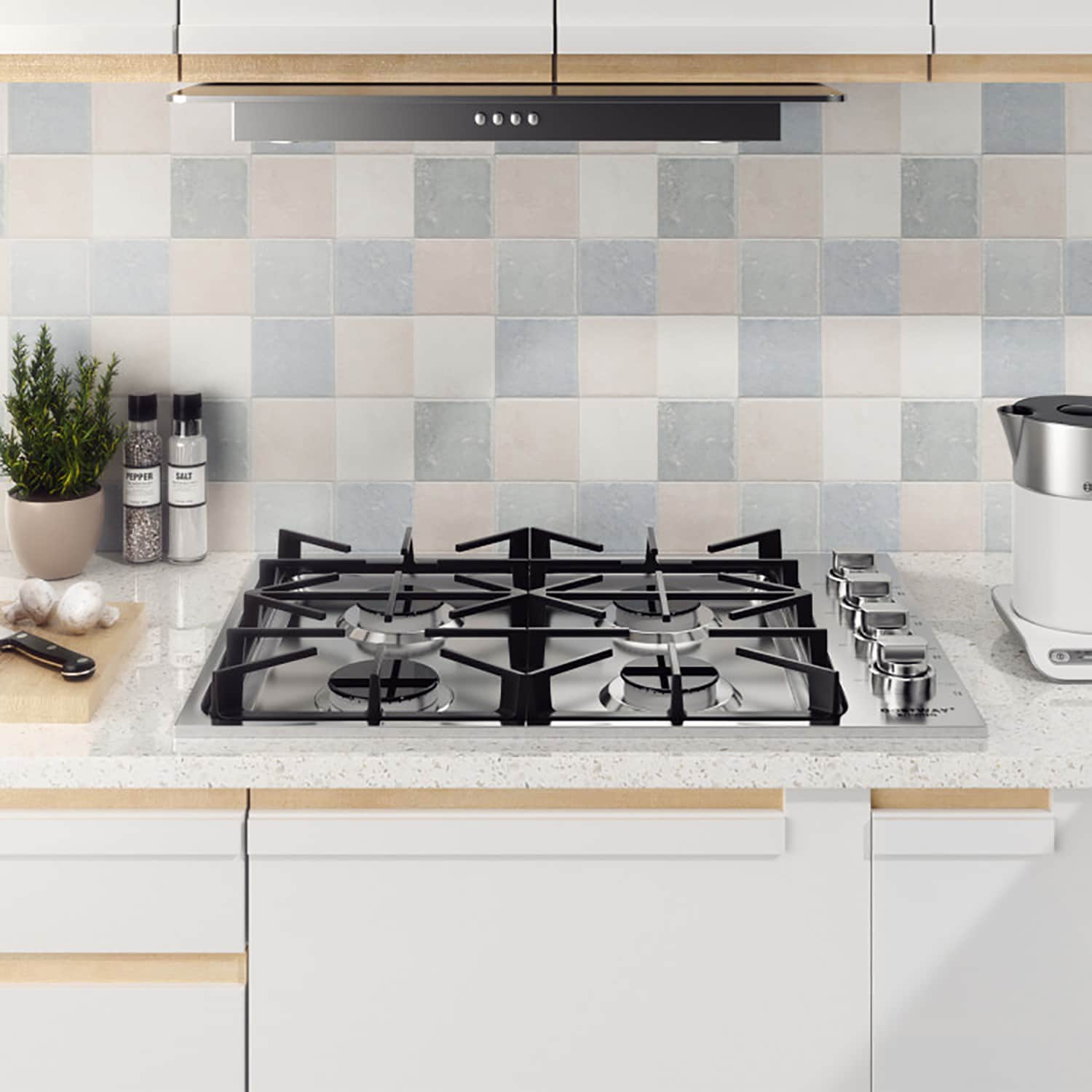 GZMR 30 Inch Gas Cooktop with 4 Powerful Burners and ABS Knobs 30-in 4 burners Stainless steel Gas Cooktop