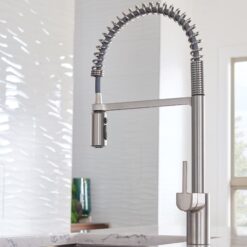 Moen Align Spot Resist Stainless Single Handle Deck-mount Pre-rinse Kitchen Faucet with Sprayer