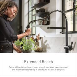Moen Align Spot Resist Stainless Single Handle Deck-mount Pre-rinse Kitchen Faucet with Sprayer