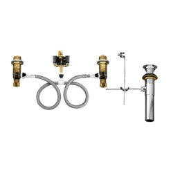 Moen Wynford Brushed Nickel Widespread 2-handle WaterSense High-arc Commercial/Residential Handle Bathroom Sink Faucet with Drain