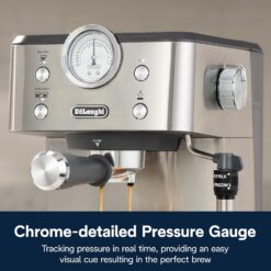 De’Longhi Classic Espresso Machine with Milk Frother, 15-Bar Pump & Temperature Control - Barista Coffee Maker Kit for Espresso, Latte, Cappuccino & Iced