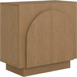Nathan James Iris Mid-Century Modern Wood Sideboard Storage Accent Cabinet, with Arched Doors and Adjustable Shelves for Kitchen or Living Room