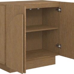 Nathan James Iris Mid-Century Modern Wood Sideboard Storage Accent Cabinet, with Arched Doors and Adjustable Shelves for Kitchen or Living Room