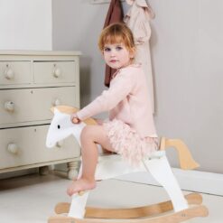 Tender Leaf Toys - Lucky Rocking Horse - Premium Wood Rocking Horse for Imaginative Play - Helps Cognitive and Physical Development in Toddler Boys and Girls - Age 12m+