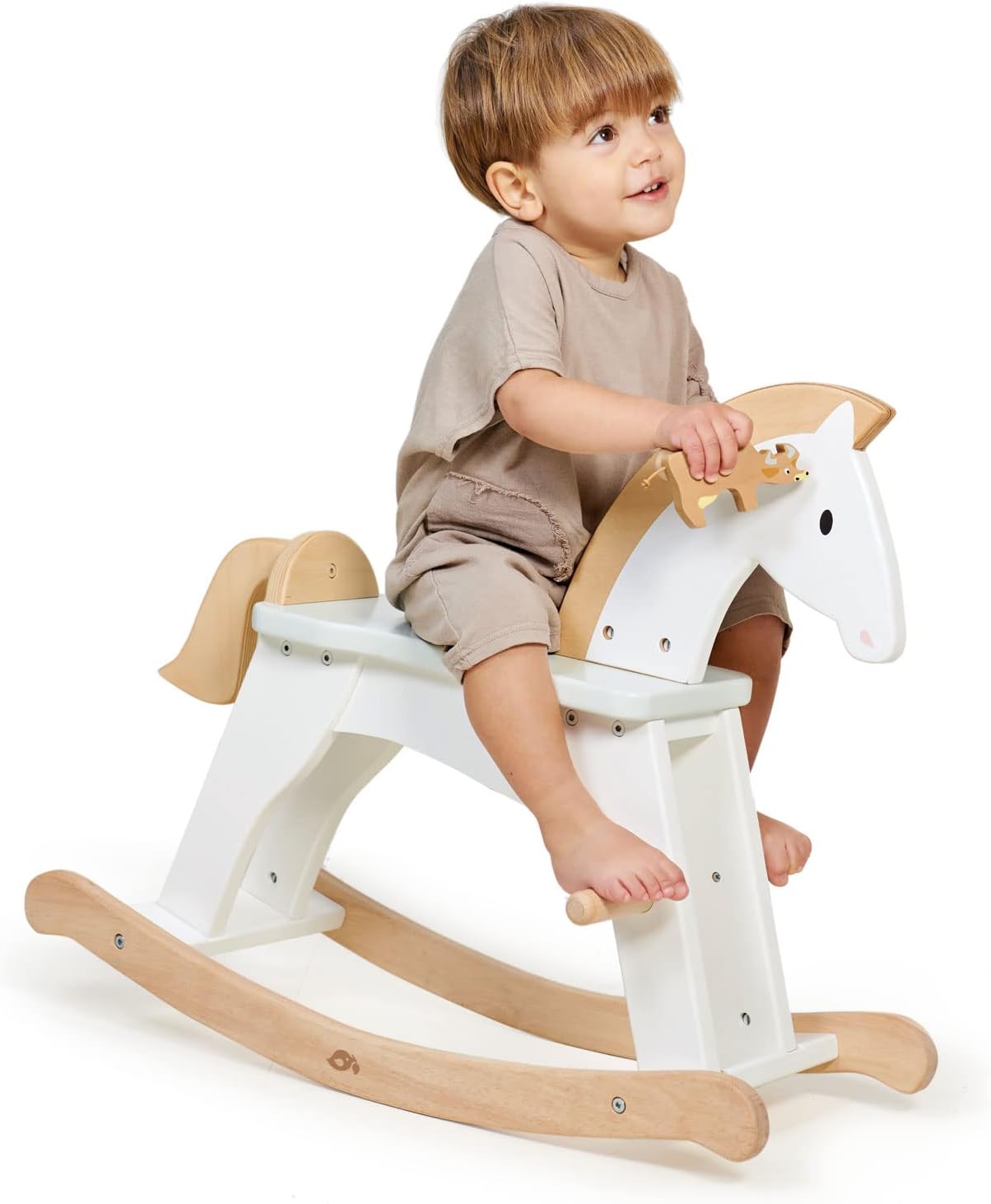 Tender Leaf Toys - Lucky Rocking Horse - Premium Wood Rocking Horse for Imaginative Play - Helps Cognitive and Physical Development in Toddler Boys and Girls - Age 12m+
