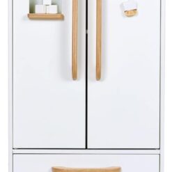 Tender Leaf Toys - Tenderleaf Refrigerator - Wooden Pretend Play Appliance for Kids with Ice Dispenser - Interactive and Realistic Refrigerator for Boys and Girls, Educational and Fun - Age 3 +