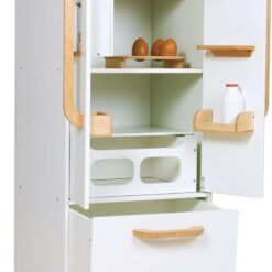 Tender Leaf Toys - Tenderleaf Refrigerator - Wooden Pretend Play Appliance for Kids with Ice Dispenser - Interactive and Realistic Refrigerator for Boys and Girls, Educational and Fun - Age 3 +