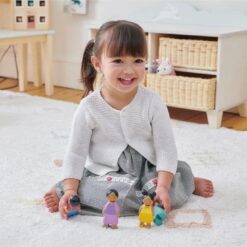 Tender Leaf Toys - Bunny Storage Unit - Wooden Toy Storage Organizer with 4 Baskets Drawers for Kids - Toys and Books in Playroom, Nursery or Children's Room - Age 3 +