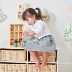 Tender Leaf Toys - Bunny Storage Unit - Wooden Toy Storage Organizer with 4 Baskets Drawers for Kids - Toys and Books in Playroom, Nursery or Children's Room - Age 3 +