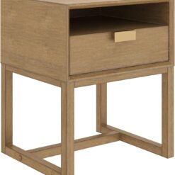Nathan James Luke Modern Nightstand Side Accent or End Table with Storage Drawer, 1, Light Brown